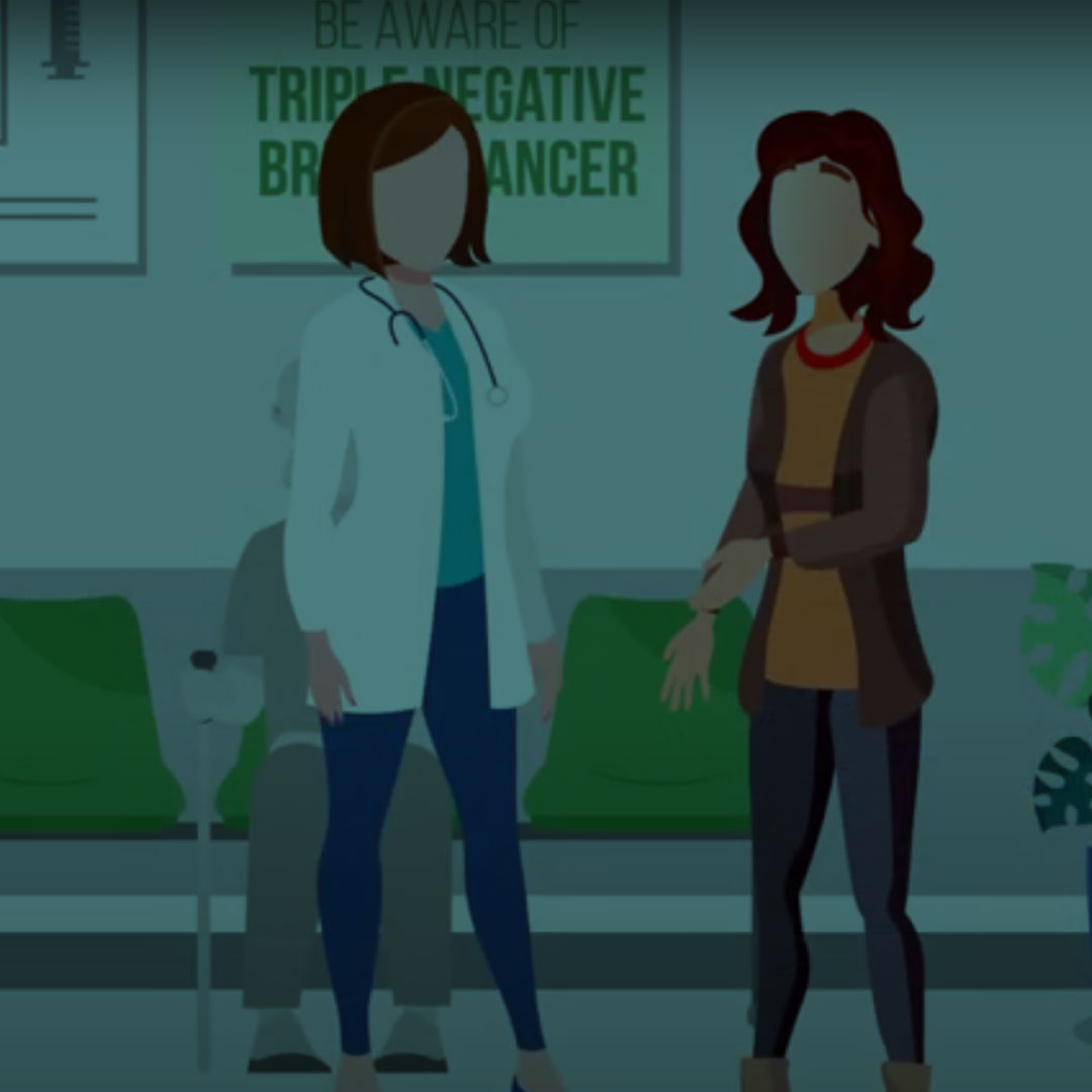 an illustration of a doctor and a female patient